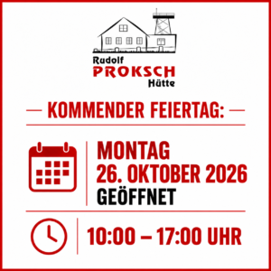 Kommender Feiertag_ Hütte geöffnet